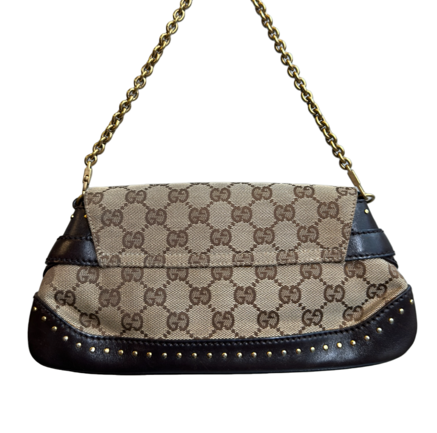 GUCCI - Bolso de mano Horsebit marrón