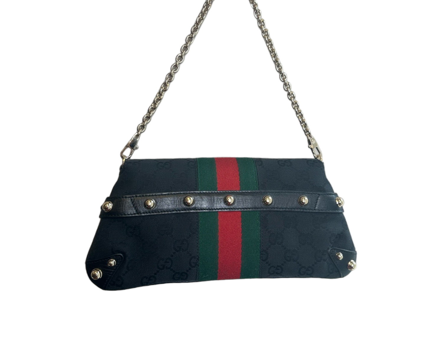 GUCCI - Navy Horsebit Pochette Bag