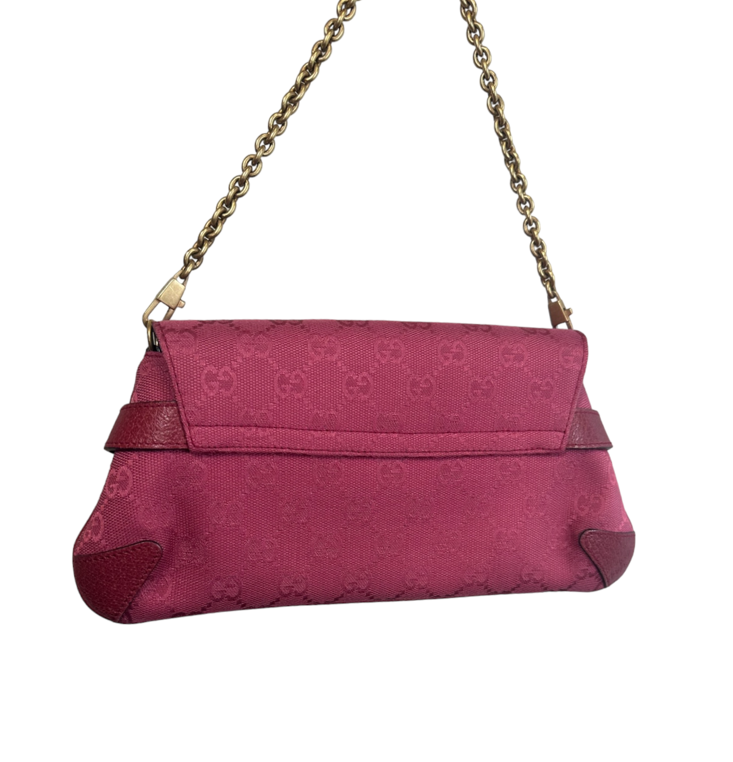 GUCCI - Bolso de mano con motivo Horsebit en color vino