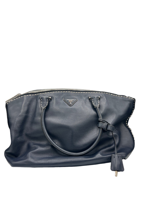 PRADA - Dark Navy Leather Handbag