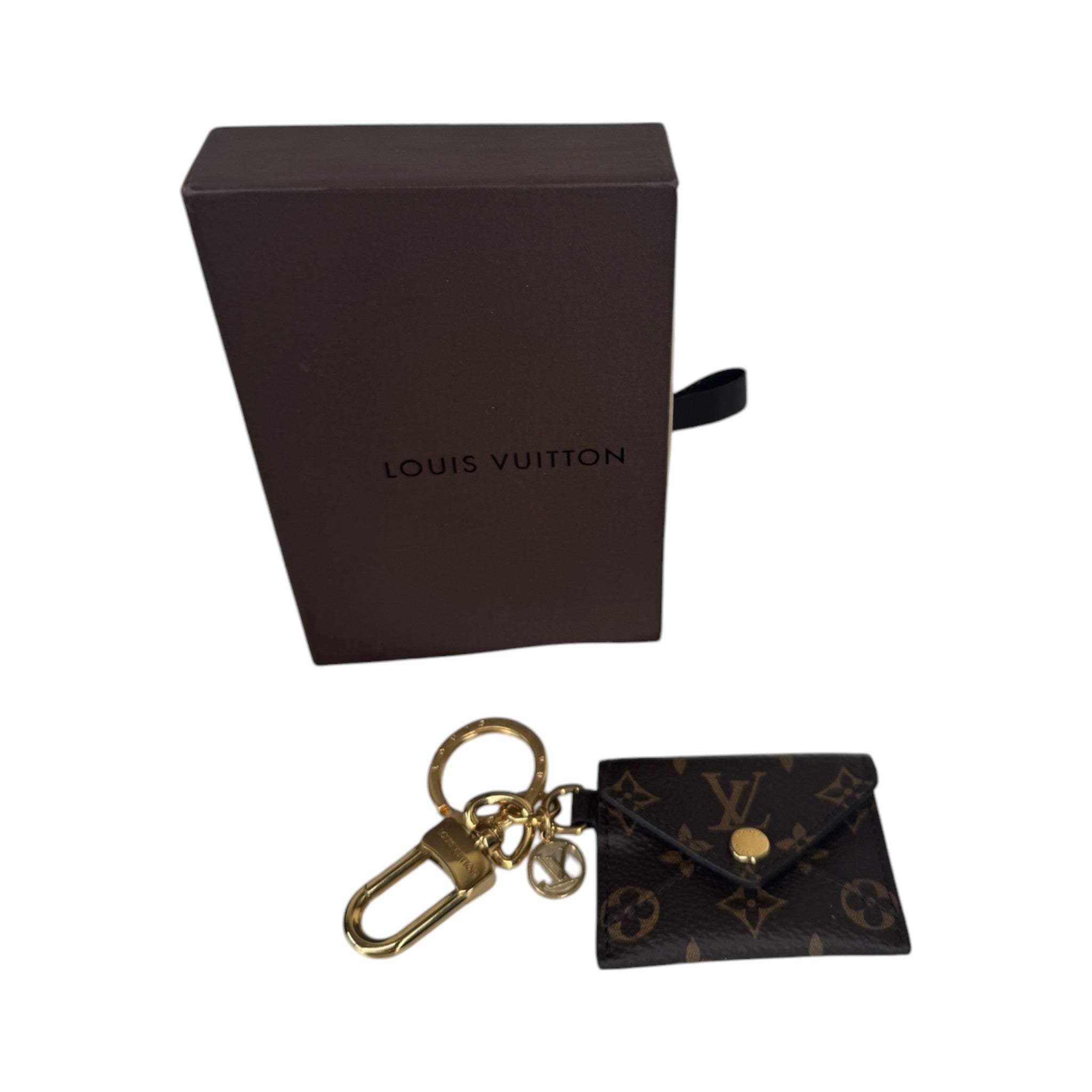 PRE-OWNED LV Envelope Monogram Bag Charm
