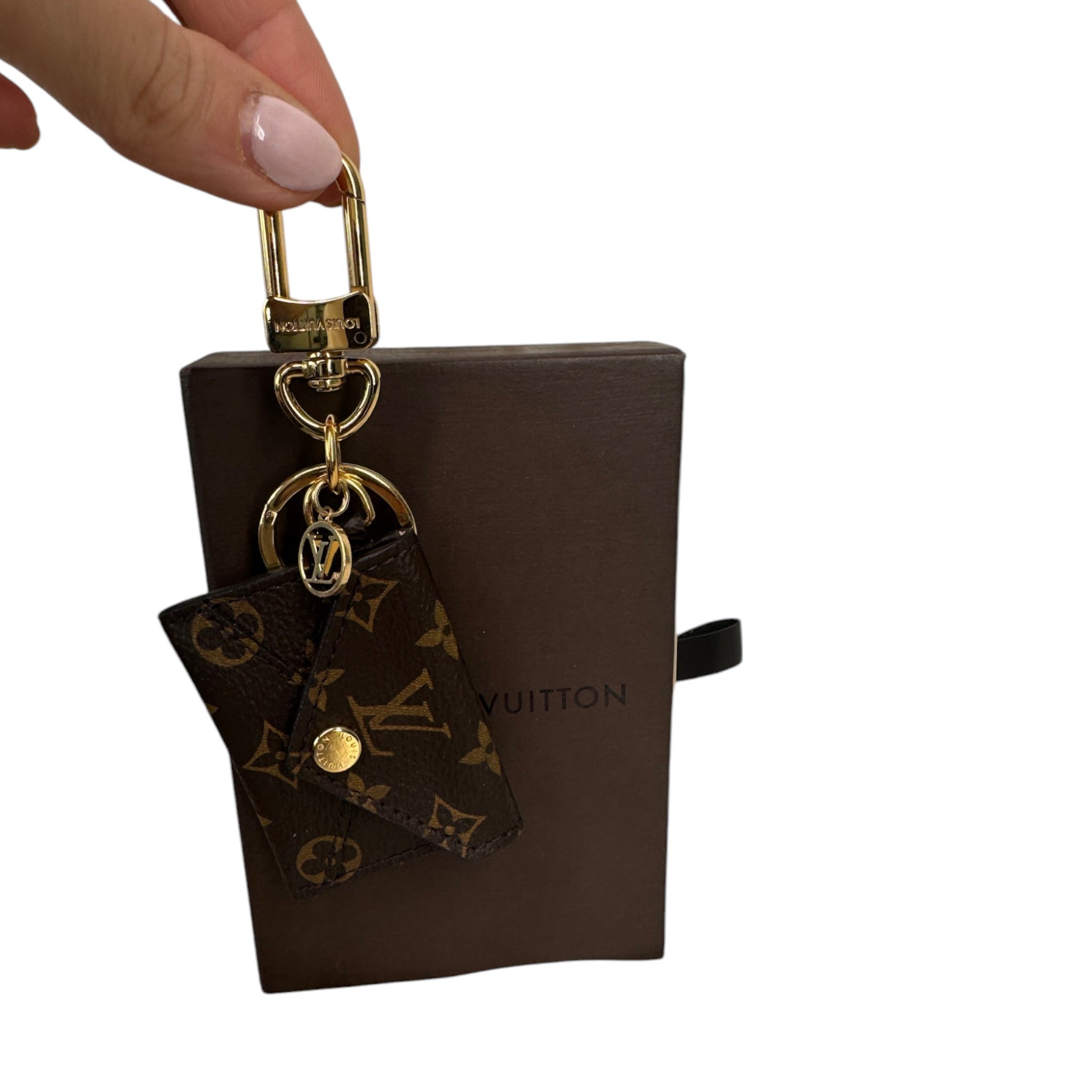 PRE-OWNED LV Envelope Monogram Bag Charm