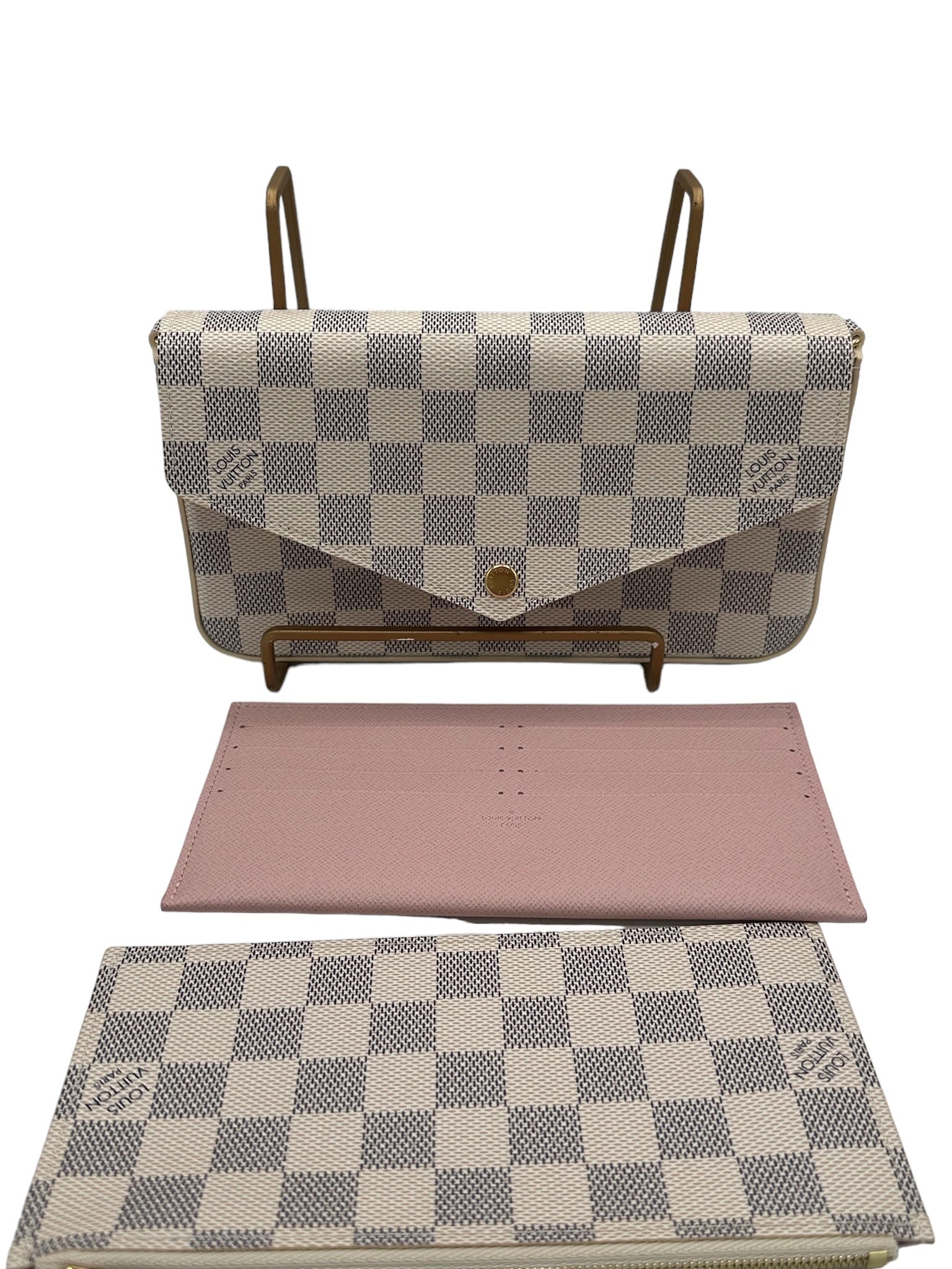 LOUIS VUITTON - Felicie Damier Azur Canvas Crossbody Bag