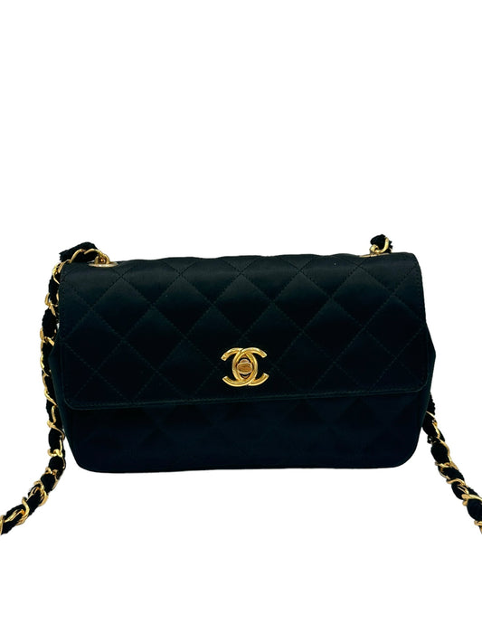 CHANEL - Satin Quilted Flap Bag