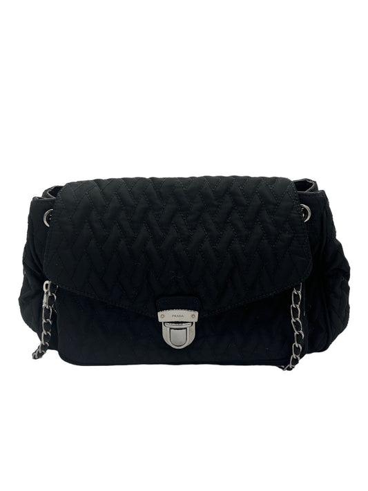 PRADA - Bolso de hombro Testudo Impact de nailon negro