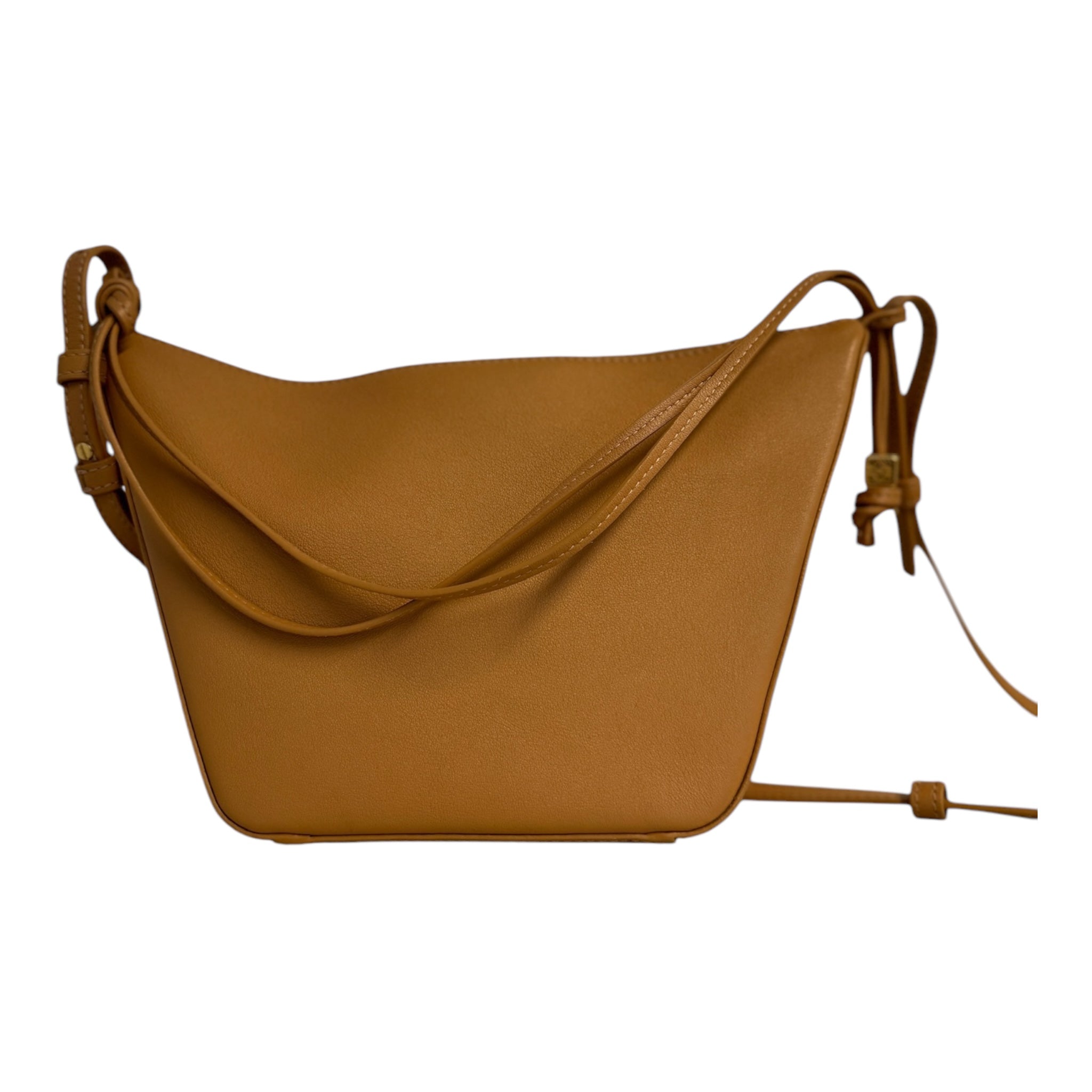 PRE-OWNED Tan Classic Calfskin Mini Hammock Hobo