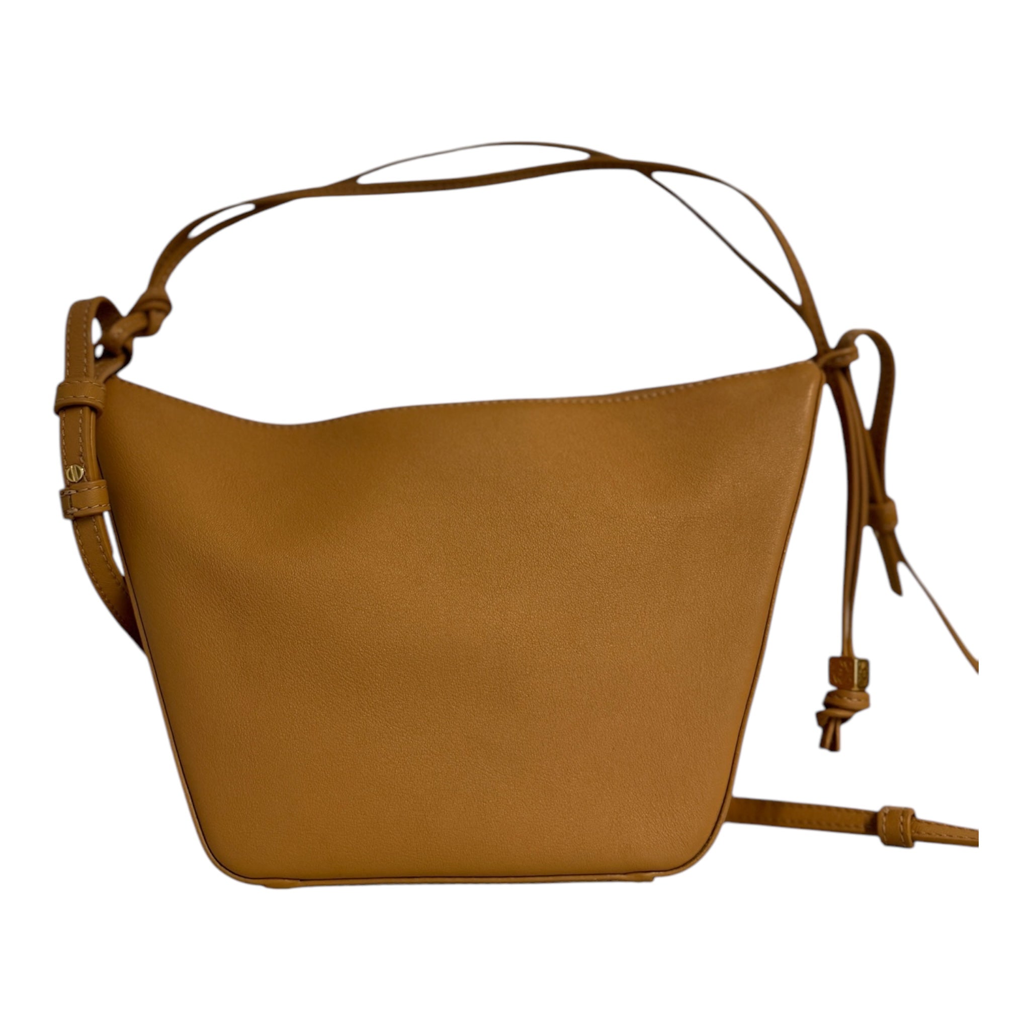 PRE-OWNED Tan Classic Calfskin Mini Hammock Hobo