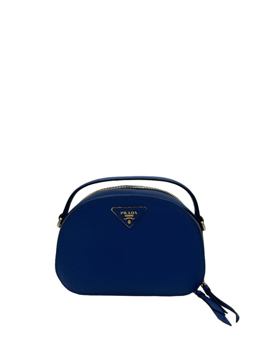 PRADA - Odette Handbag Blue Saffiano Leather