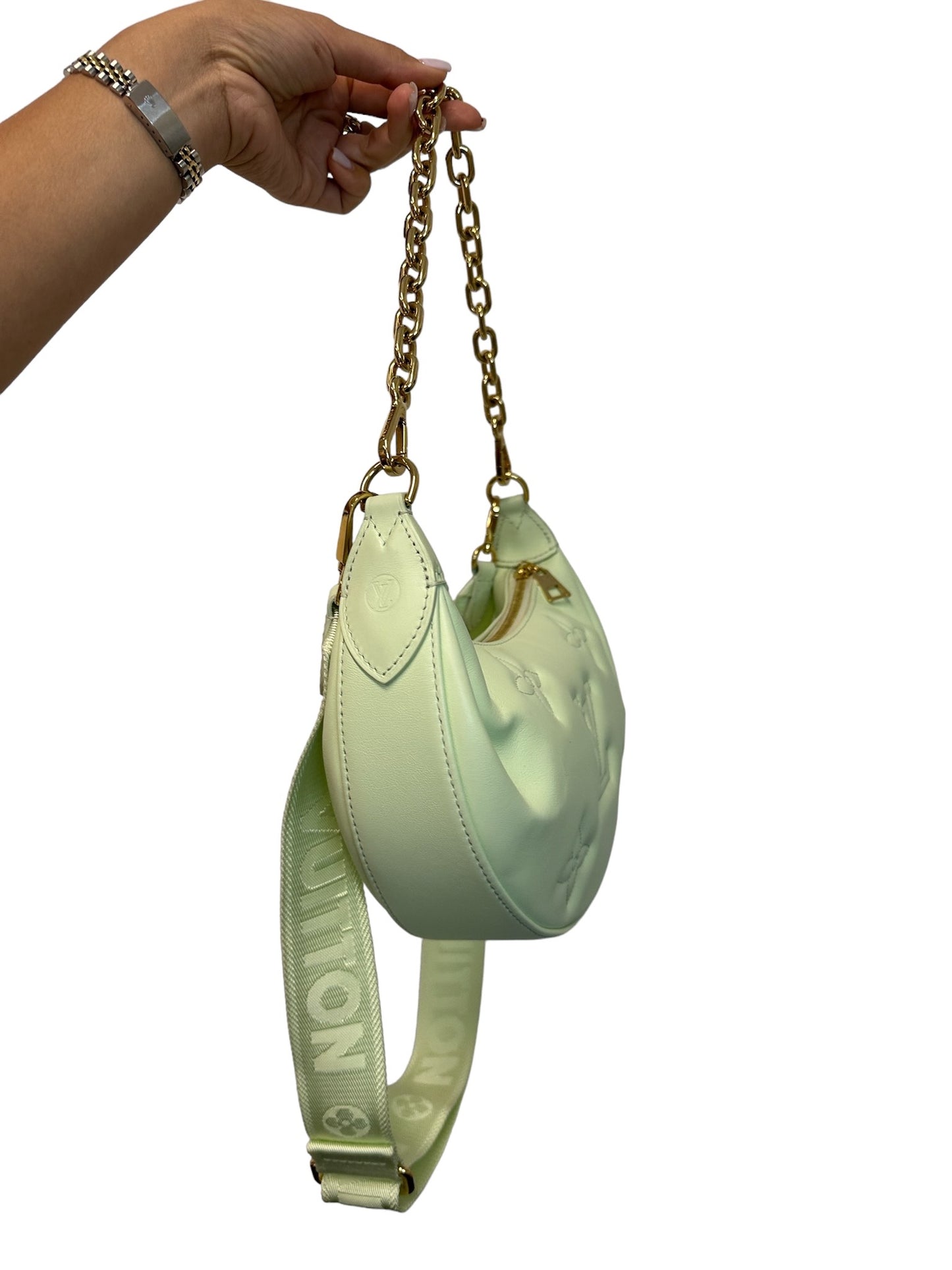 LOUIS VUITTON - Light Green Calfskin Bubblegram Over The Moon