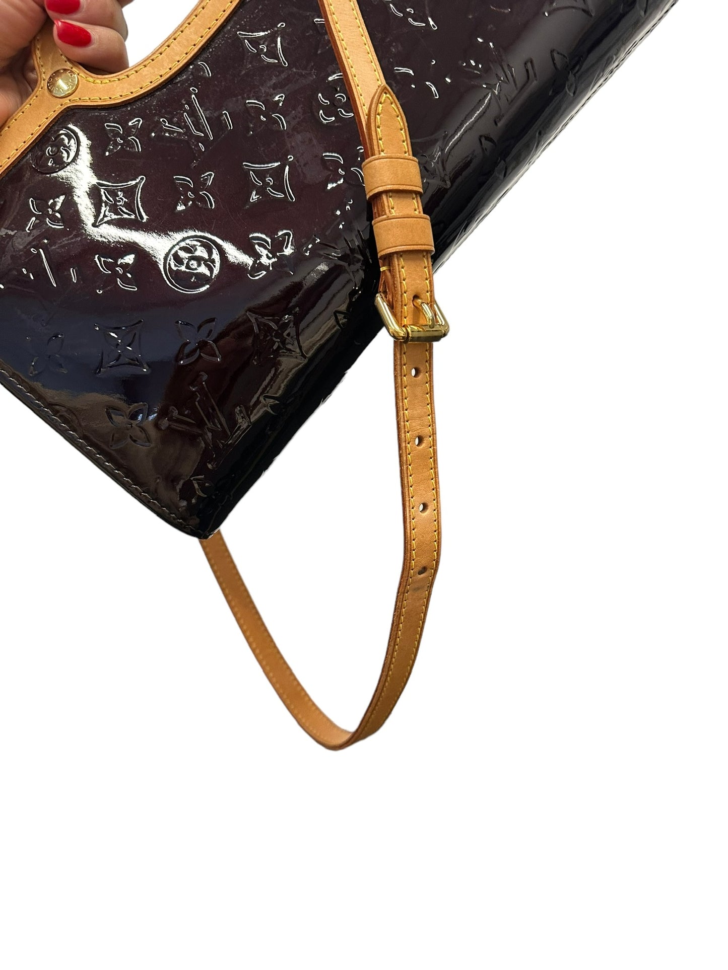 LOUIS VUITTON - Amarante Monogram Vernis Roxbury Drive Bag
