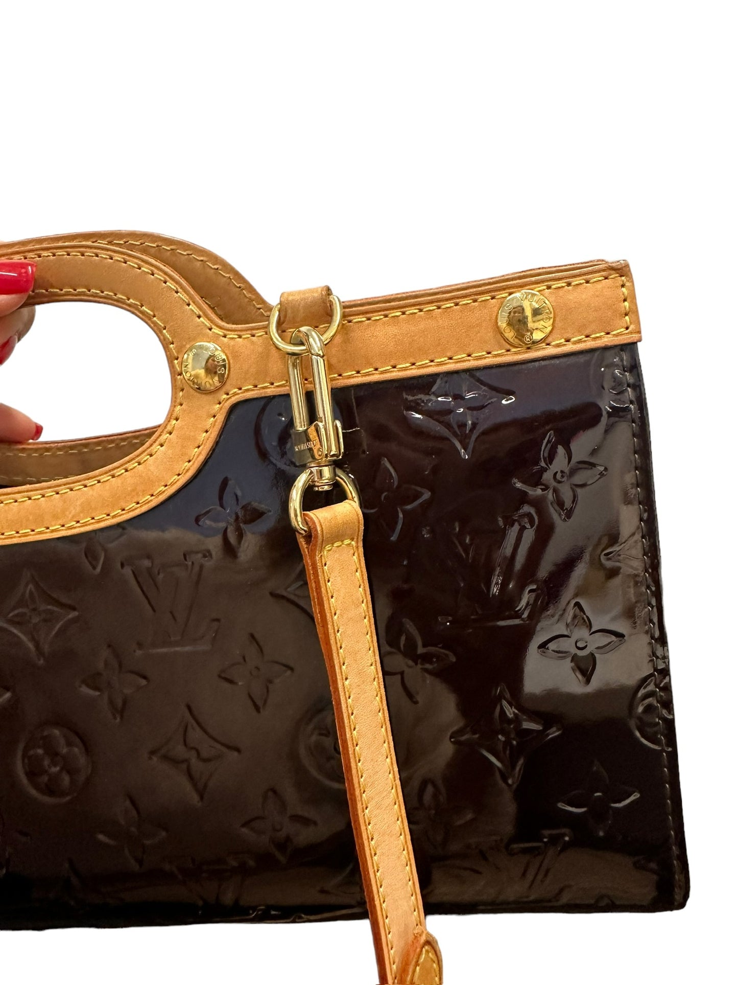 LOUIS VUITTON - Amarante Monogram Vernis Roxbury Drive Bag