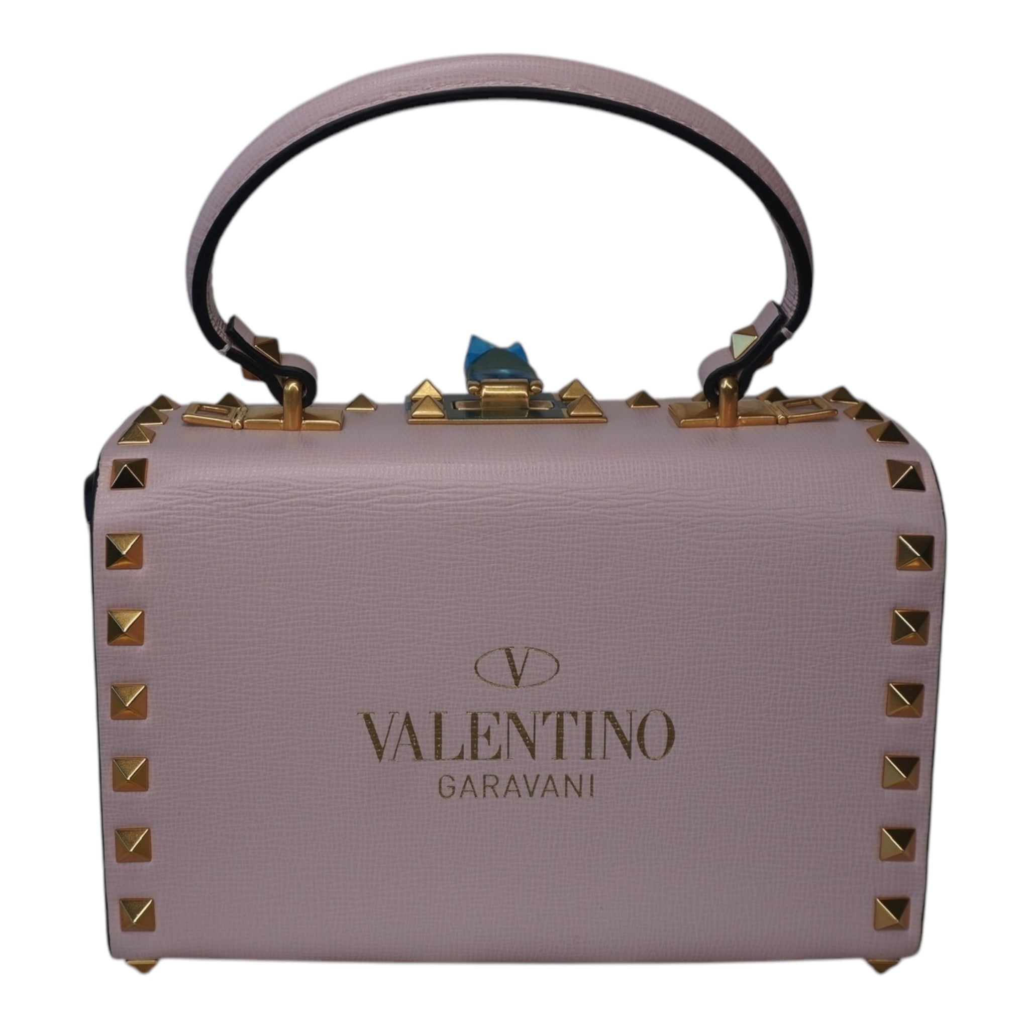 PRE-OWNED Rokstud Alcove Pink Leather Satchel Shoulder Bag