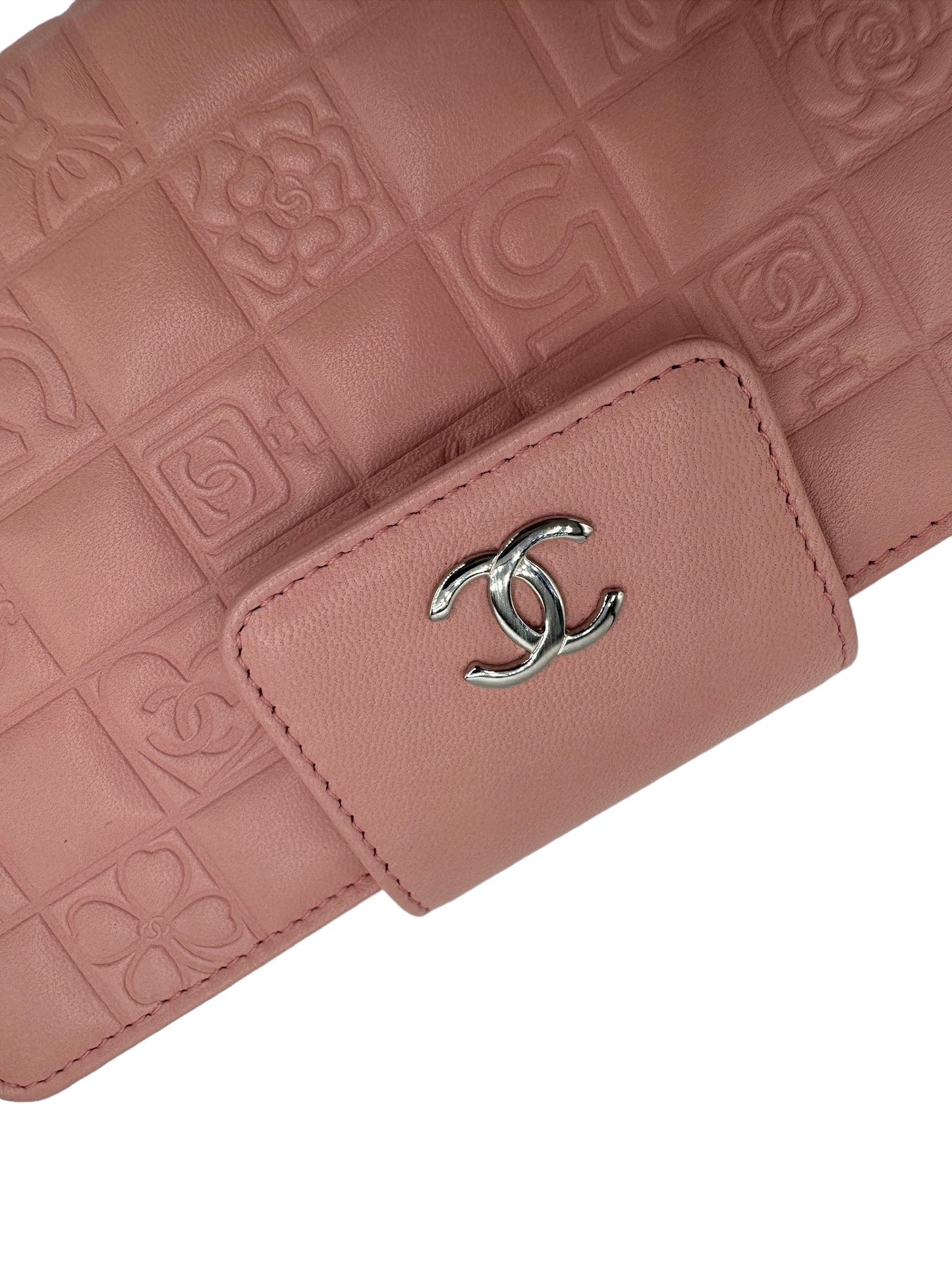 CHANEL - Pink Quilted Lambskin Leather Lucky Symbols Wallet