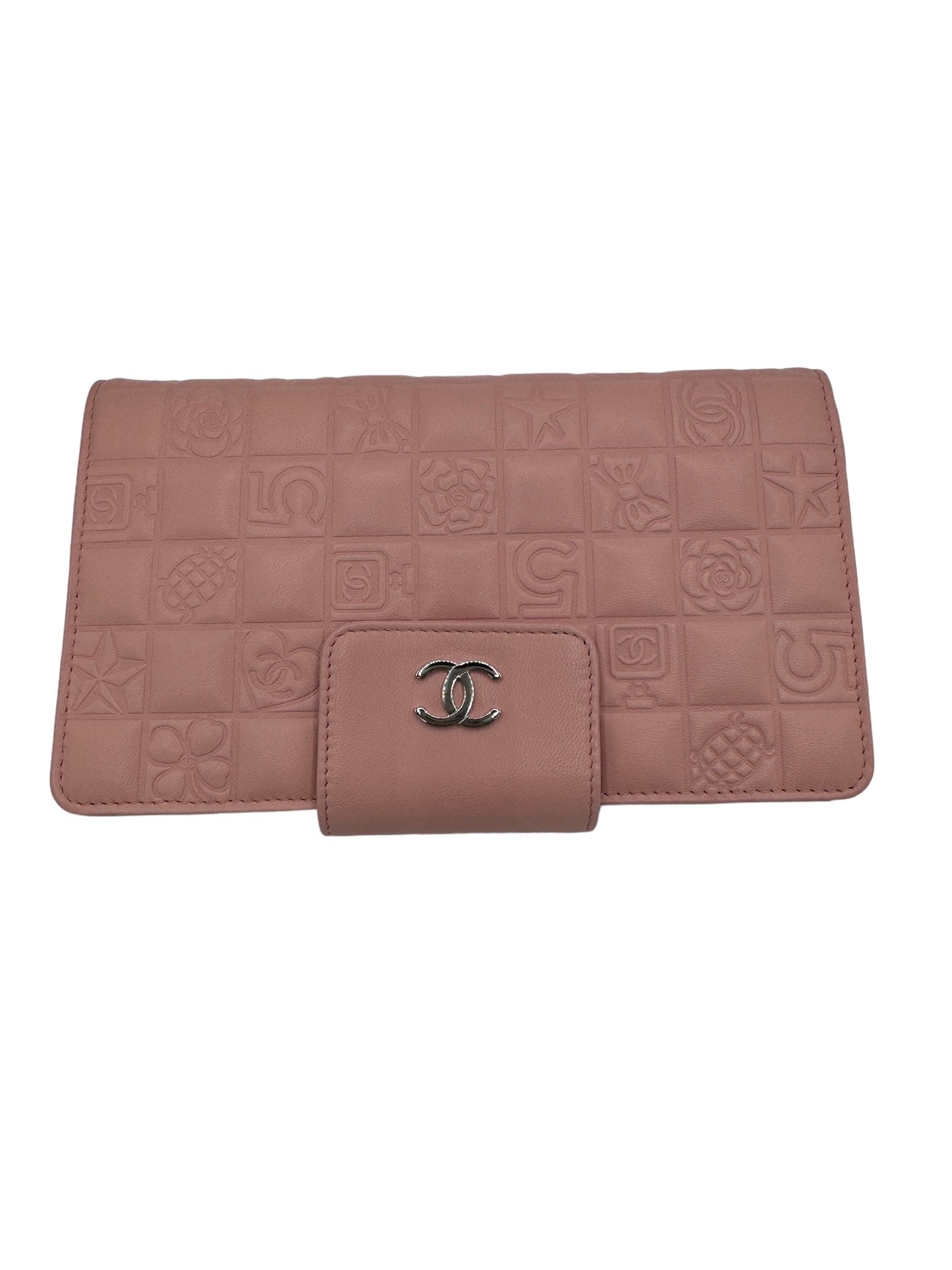 CHANEL - Pink Quilted Lambskin Leather Lucky Symbols Wallet