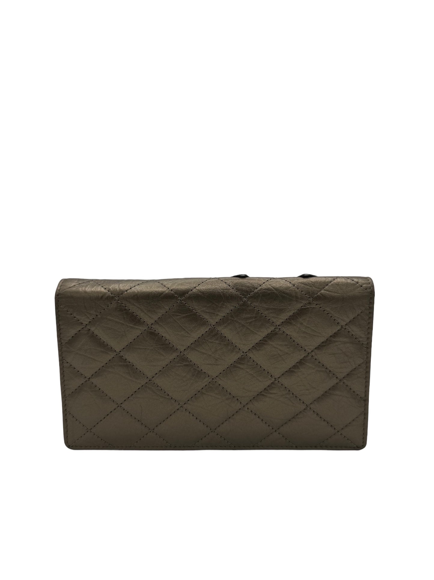 CHANEL - Quilted Leather CC Cambon Bronze Long Wallet