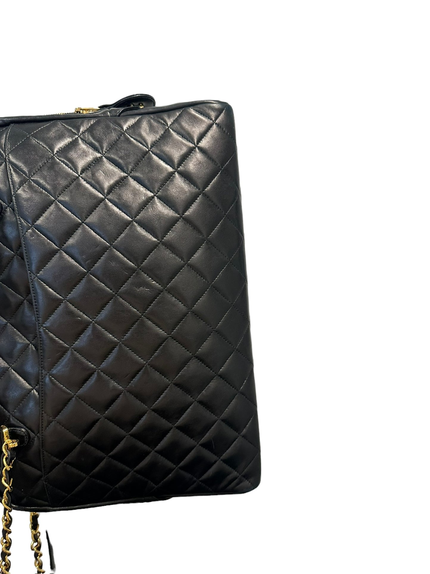 CHANEL - Quilted Black Lambskin Vintage Portfolio