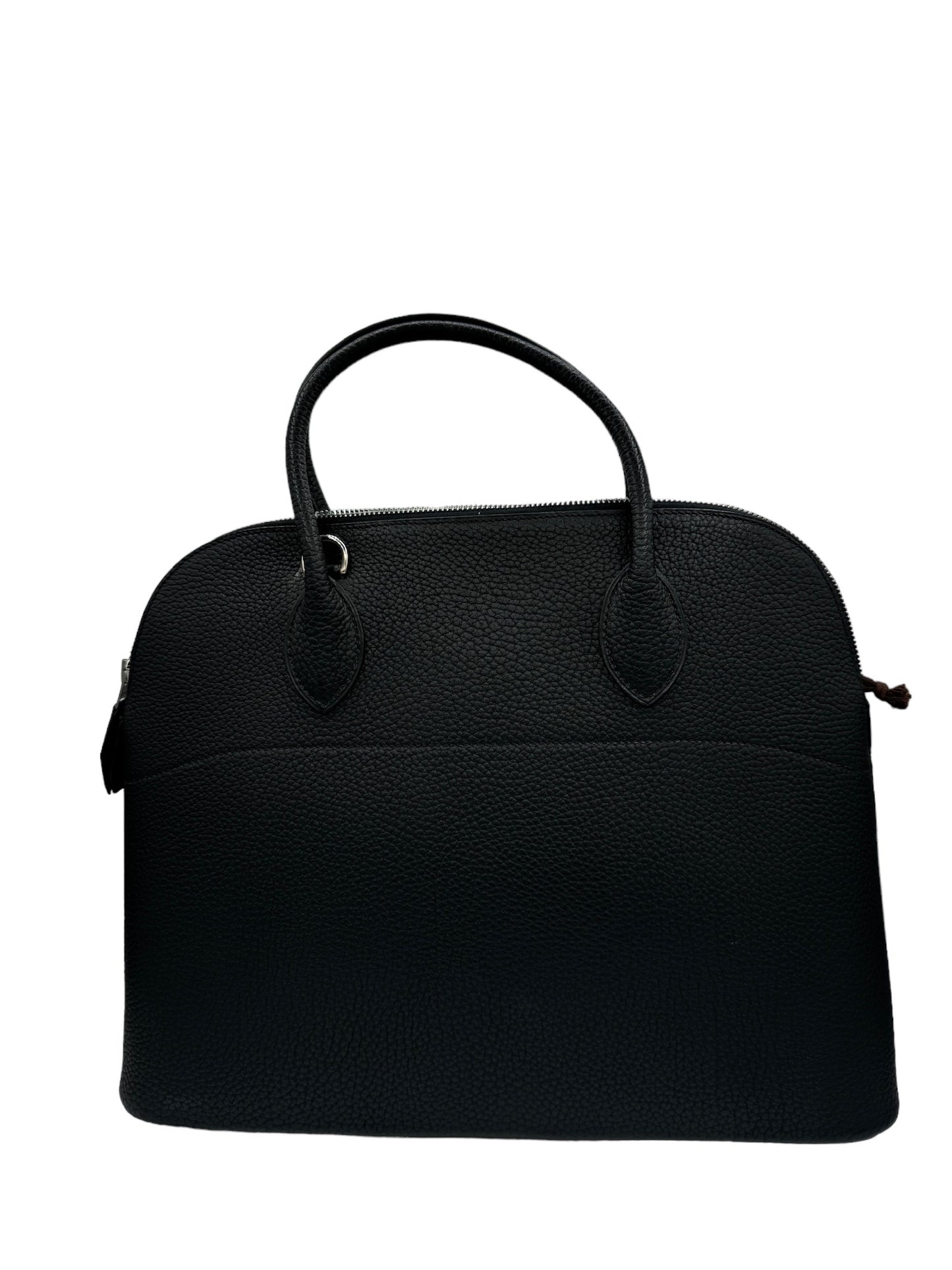 HERMES - Bolide 35 Black Vachette Grainee Des Ardennes Handbag