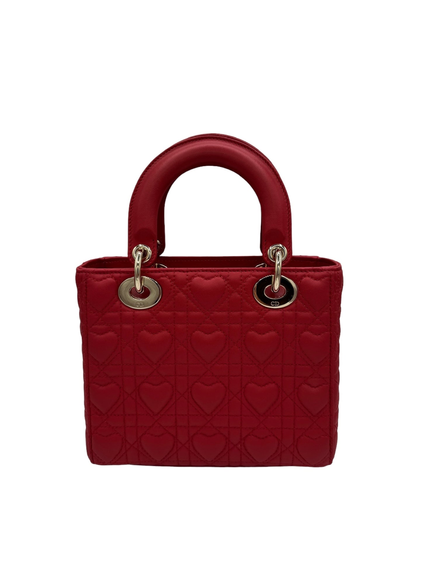 DIOR - Bolso bandolera pequeño ABC Lady Dior Cannage Dioramour de piel de cordero