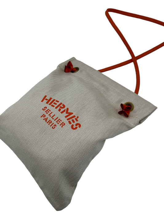 HERMES - Aline II Cream Orange Cotton Leather Shoulder Bag