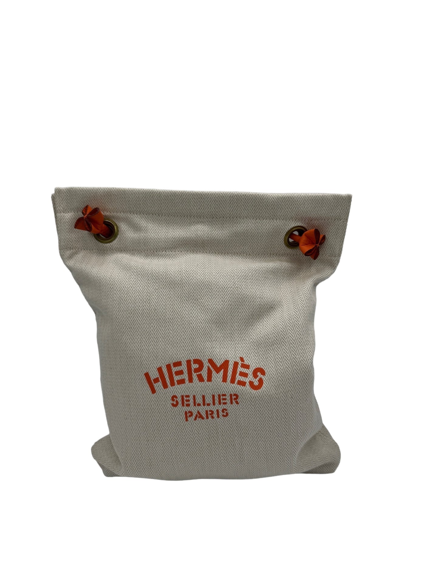 HERMES - Aline II Cream Orange Cotton Leather Shoulder Bag