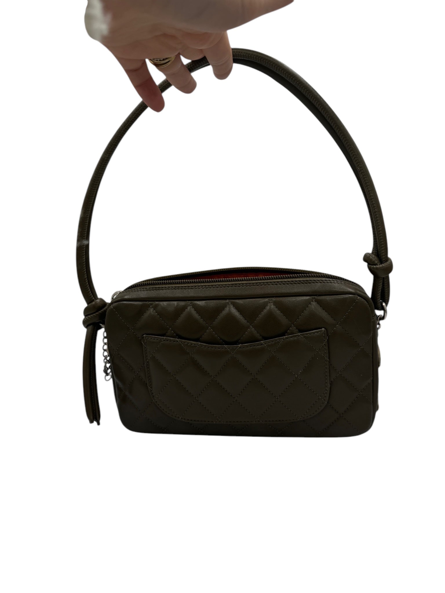 Cartera CC Cambon de piel acolchada con pitón de segunda mano