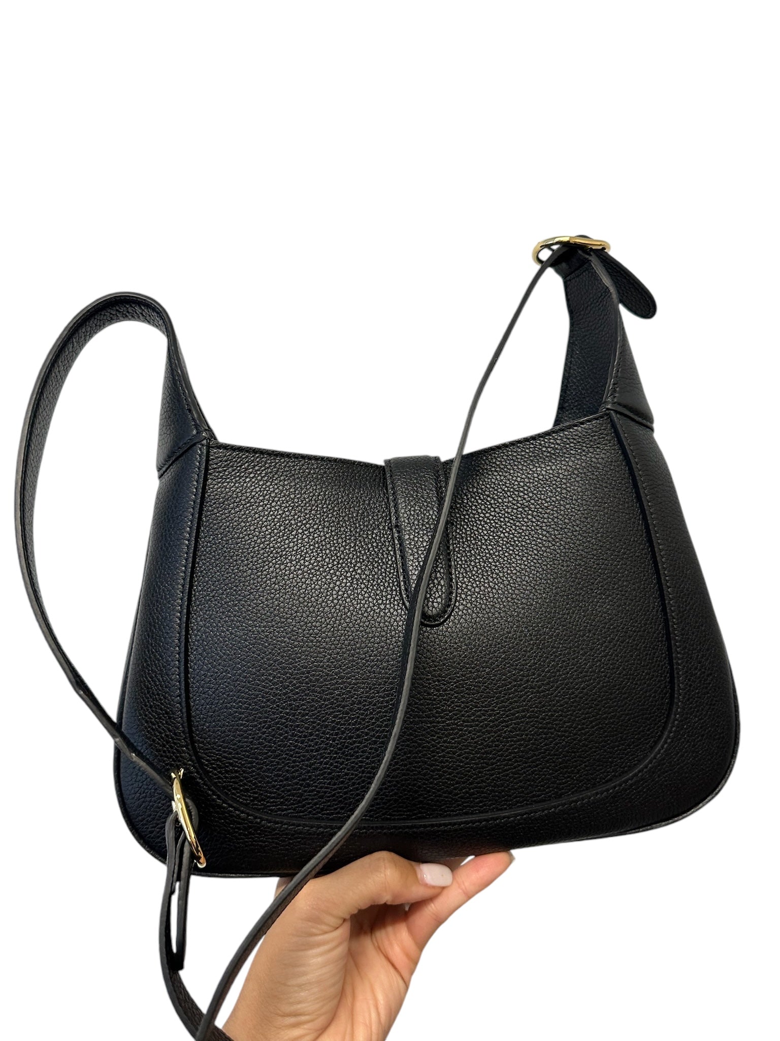 GUCCI - Bolso de mano Jackie 1961 pequeño de piel de becerro granulada negra