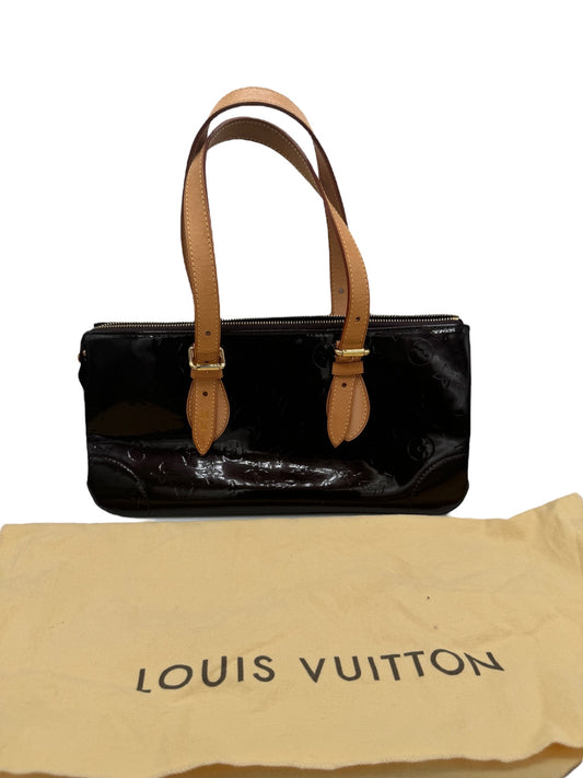 LOUIS VUITTON - Rose Wood Avenue Monogram Vernis Amarante Shoulder Bag