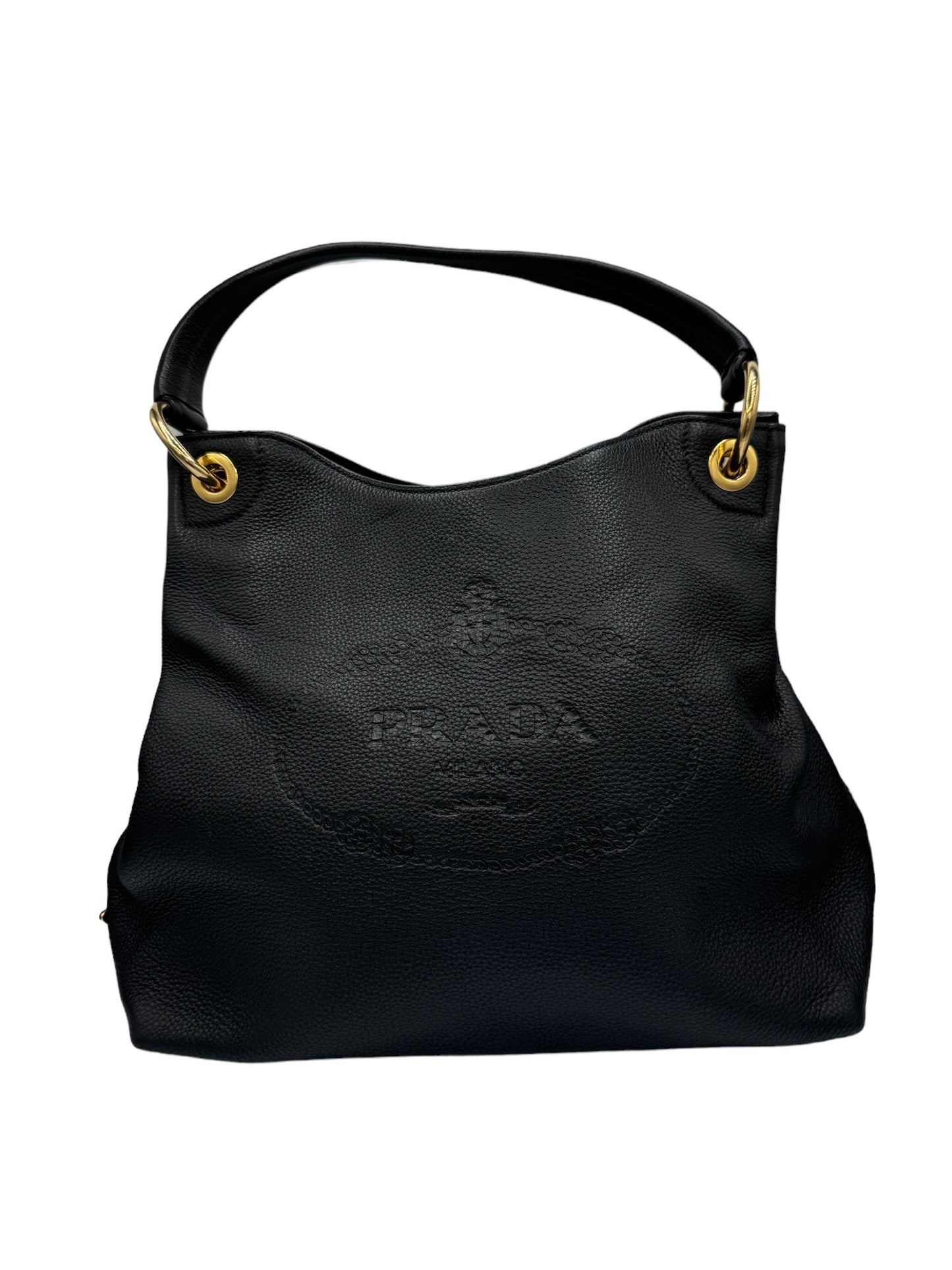 PRADA - Black Leather Shoulder Bag