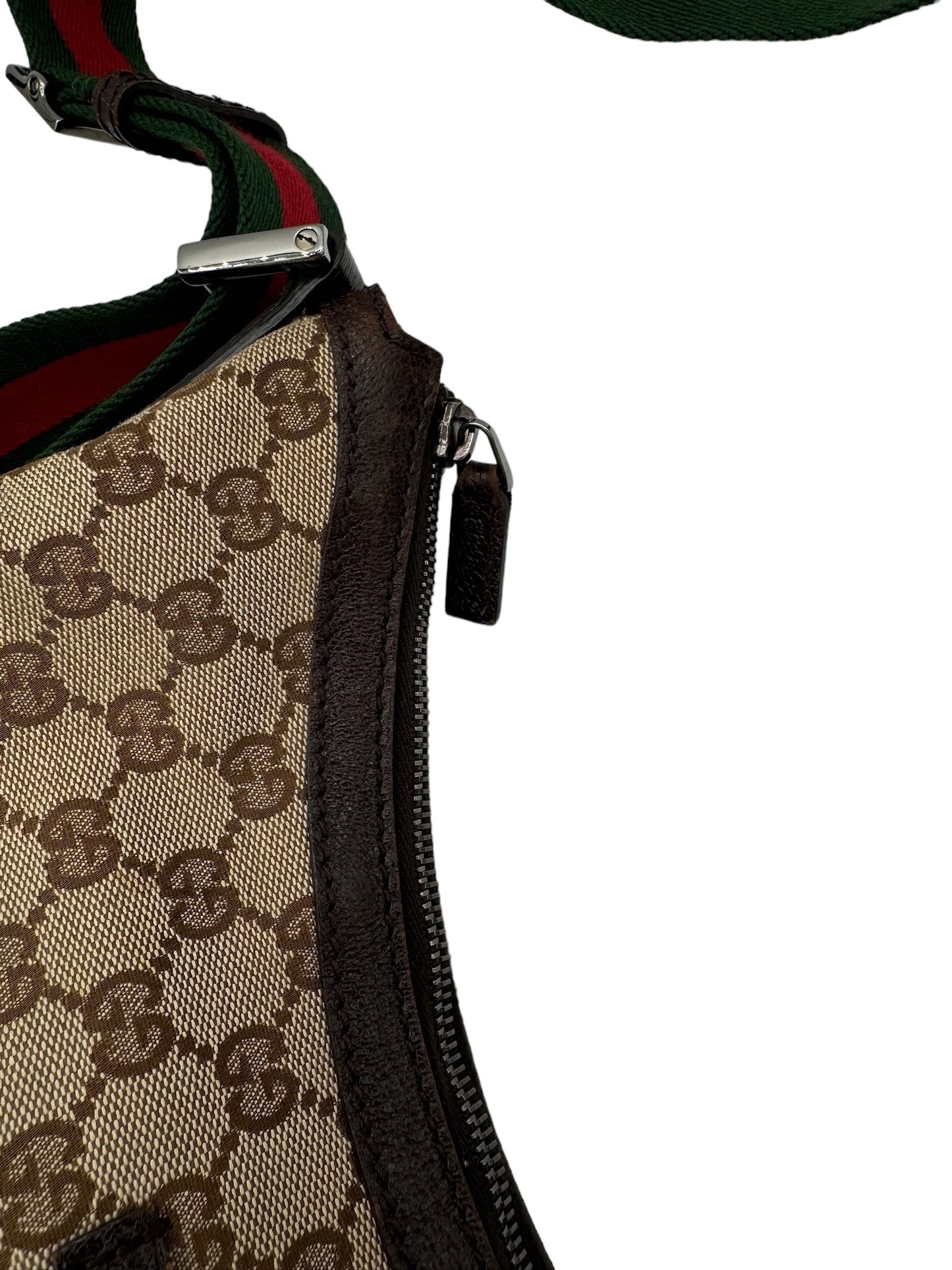 GUCCI - GG Pattern Beige Dark Brown Multi Jacquard Leather Shoulder Bag