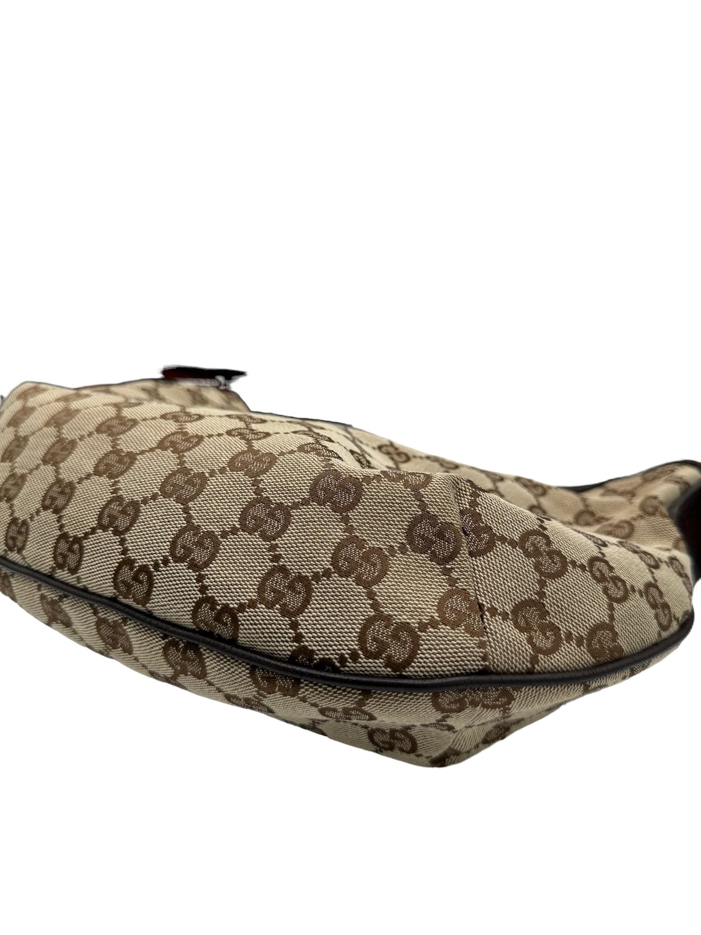 GUCCI - GG Pattern Beige Dark Brown Multi Jacquard Leather Shoulder Bag