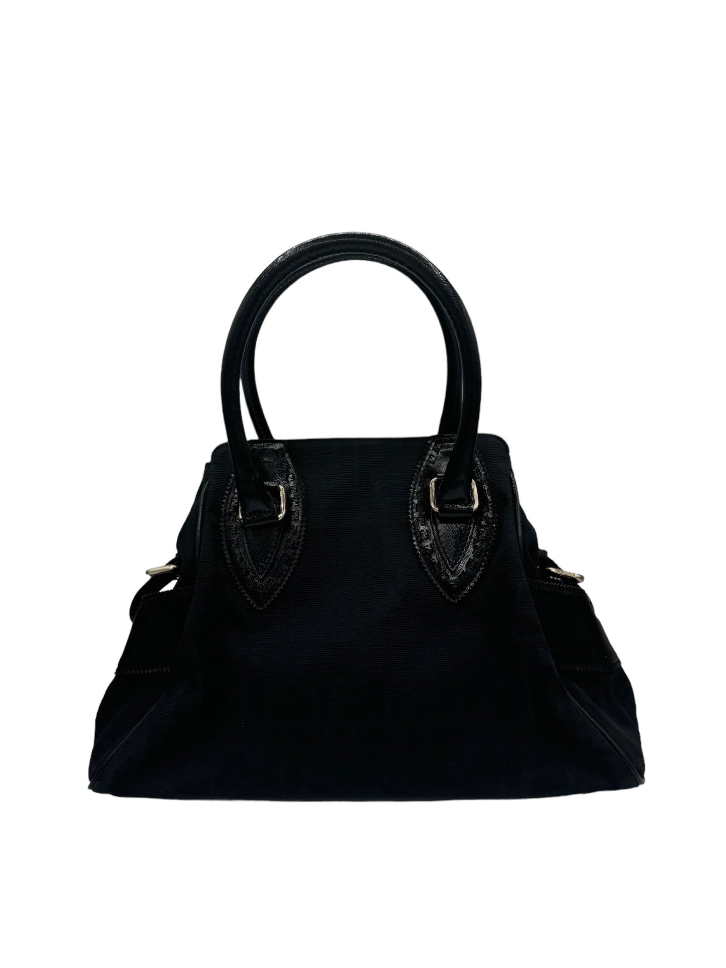 FENDI - Black Jacquard Leather Etnico Tote Bag