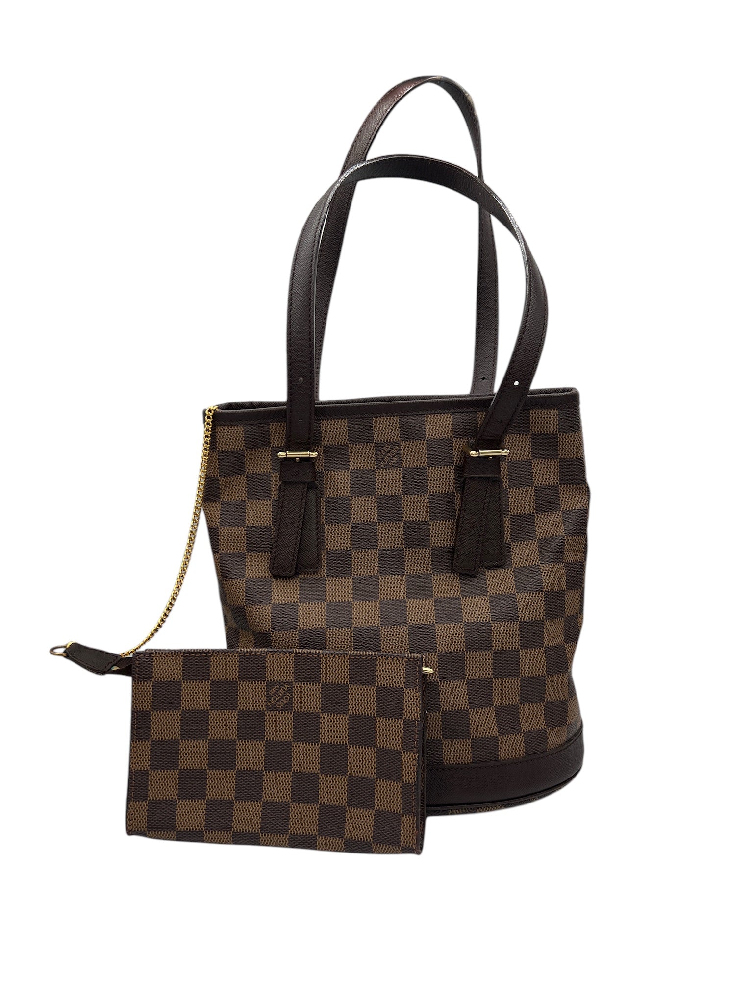 LOUIS VUITTON - Bolso bombonera Damier Ebene