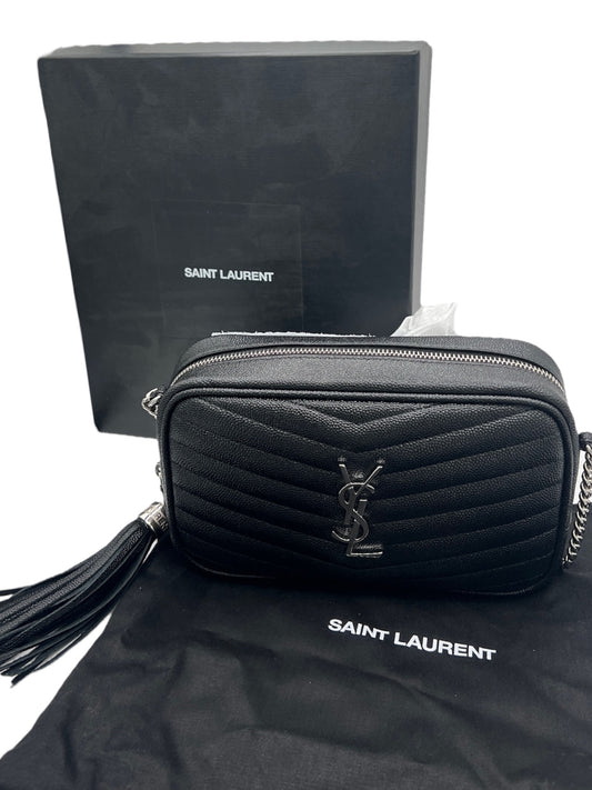 SAINT LAURENT - Black Grain Matelasse Camera Bag