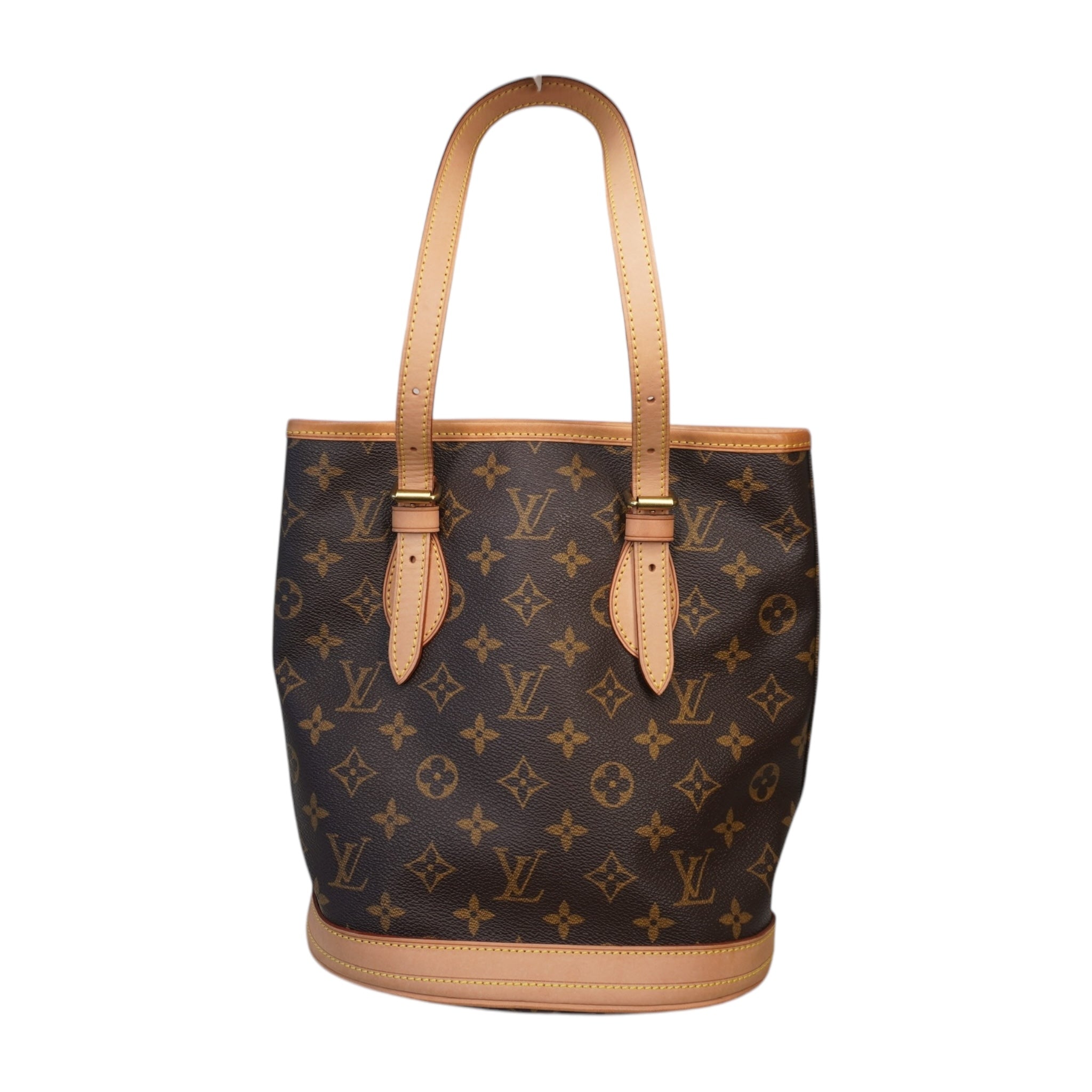 PRE-OWNED LV Monogram Canvas Tote Bucket Bag PM