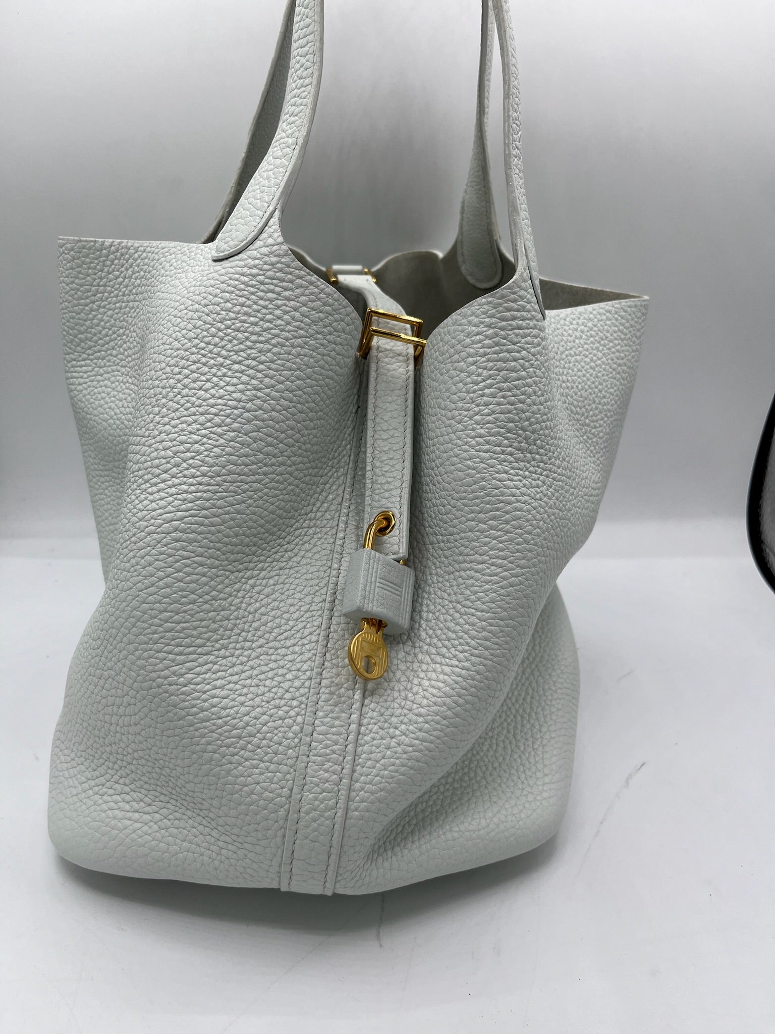 HERMES - Picotin Lock 22 Bolso Clemence Blanco