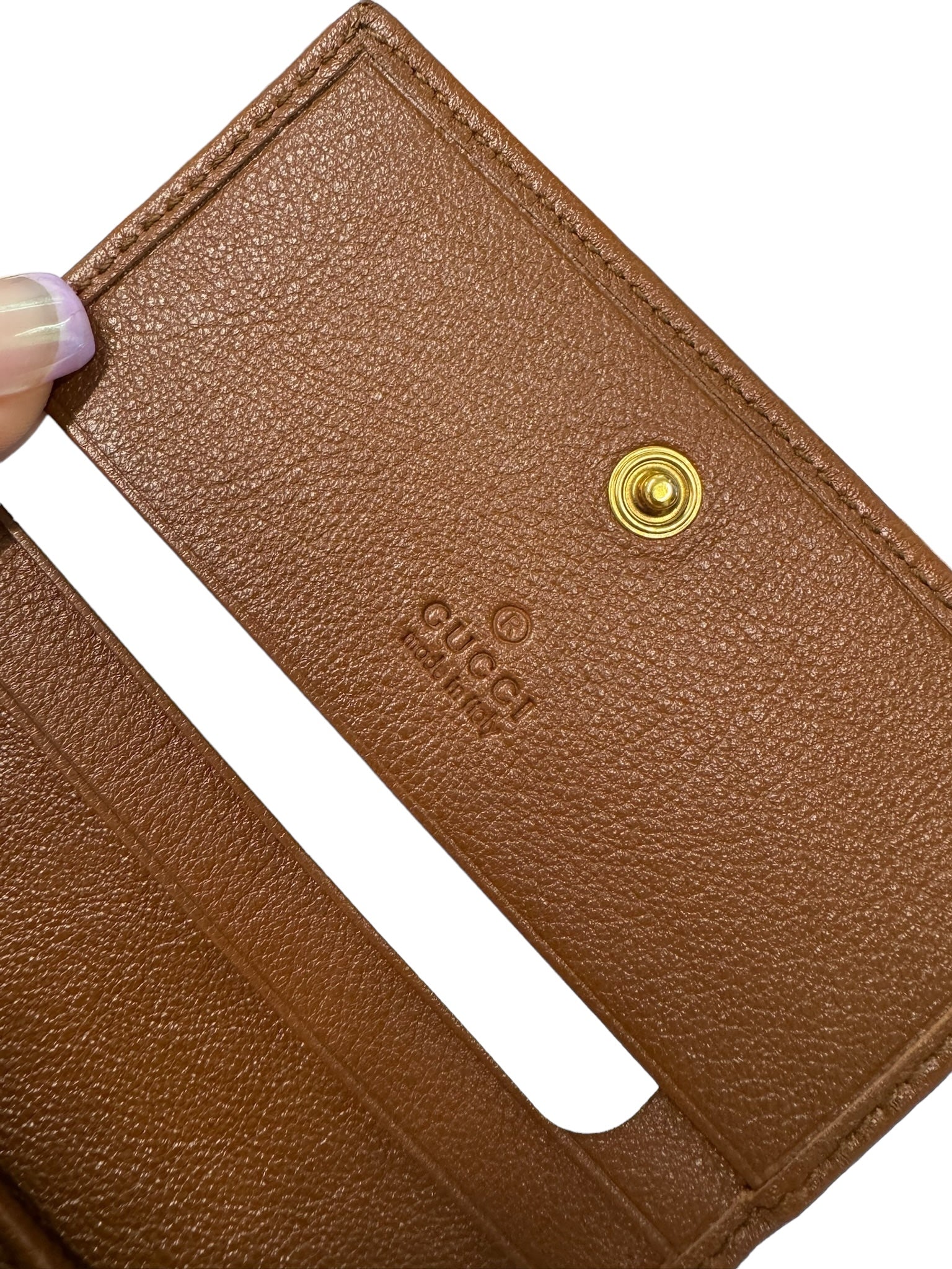 GUCCI - Cartera con tarjetero Diana de piel de grano Wonka