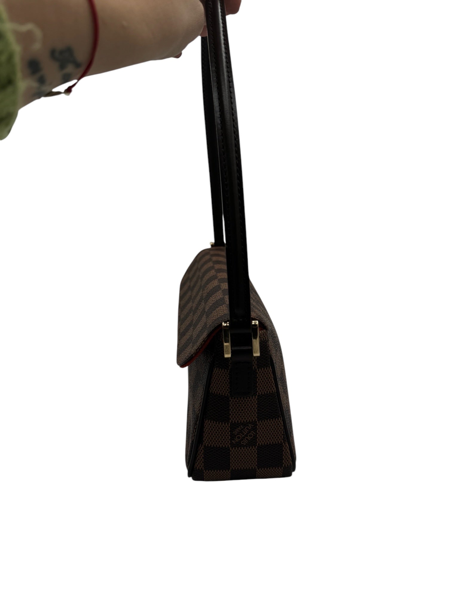 PRE-OWNED LV Recoleta Damier Ebene Canvas Shoulder Bag