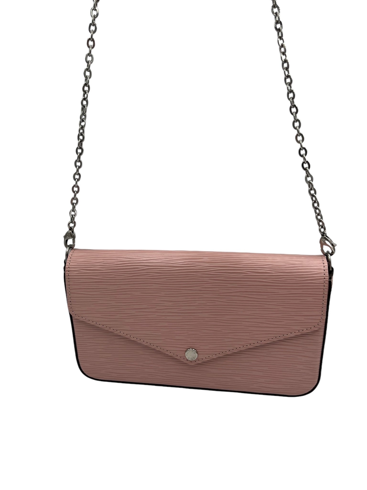 LOUIS VUITTON - Felicie Pochette Rose Ballerine Epi Leather Crossbody Bag