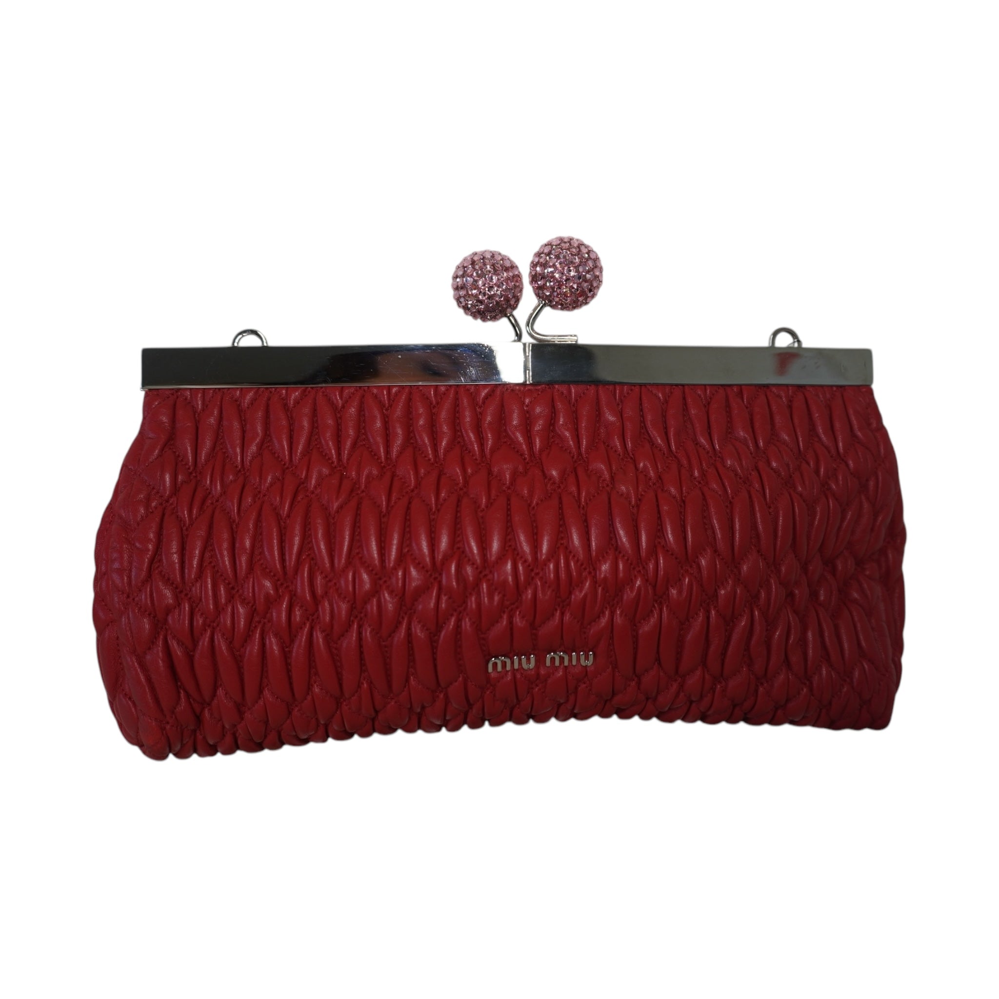 Bolso bandolera Matelasse de piel roja de segunda mano