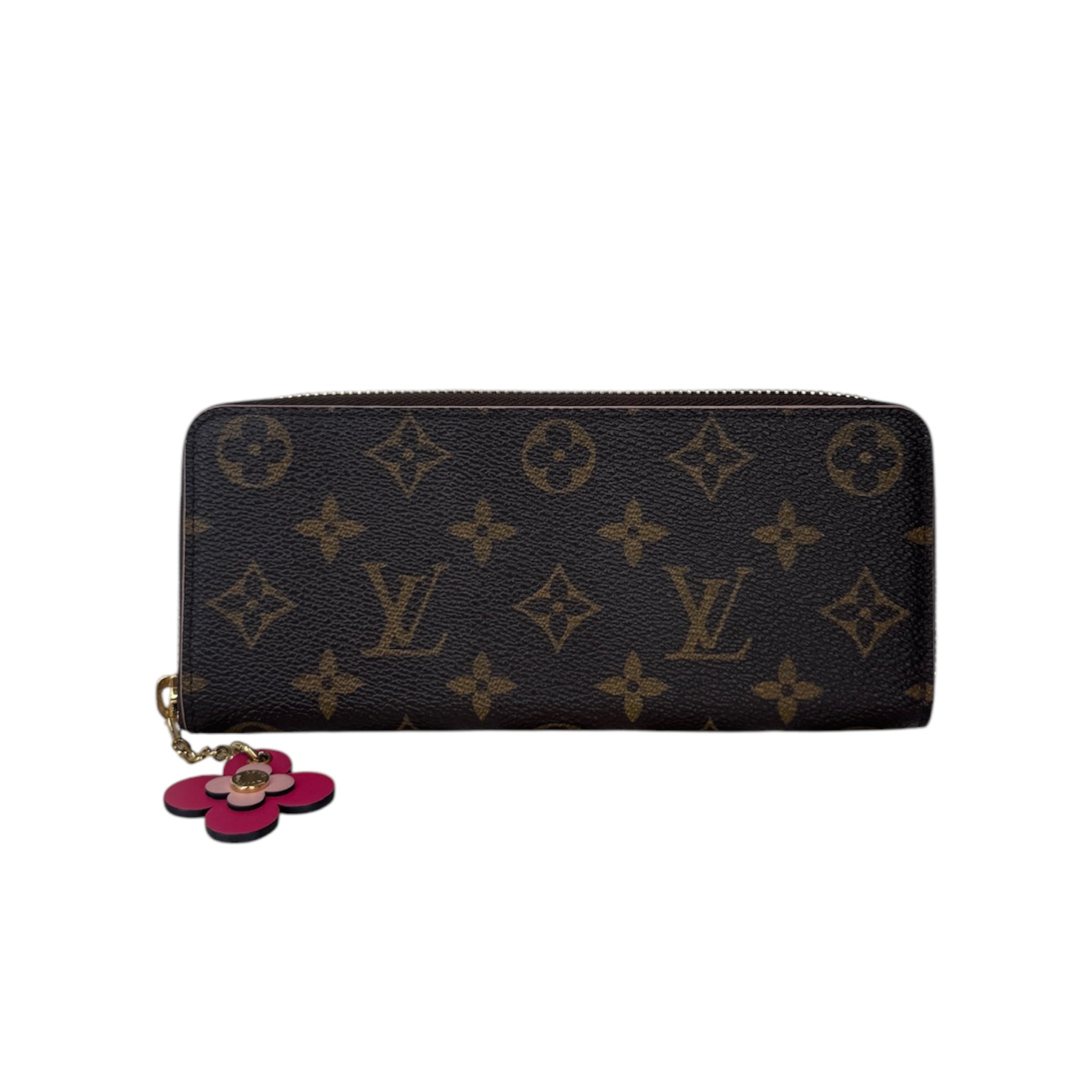PRE-OWNED LV Monogram Canvas Blooming Flower Clemence Long Wallet