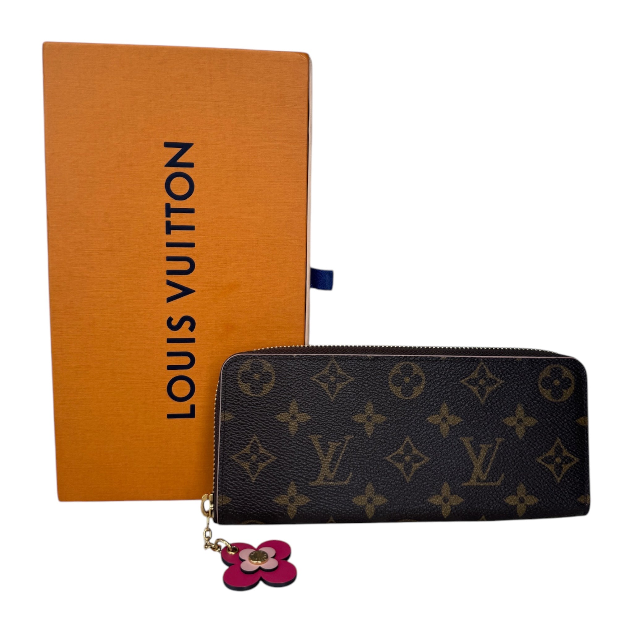 PRE-OWNED LV Monogram Canvas Blooming Flower Clemence Long Wallet