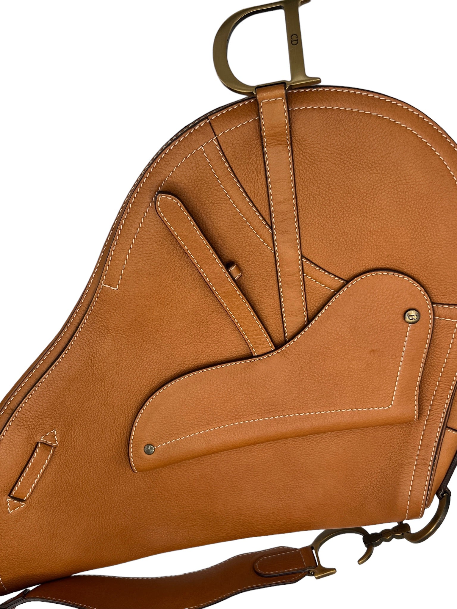 DIOR - Bolso Saddle marrón