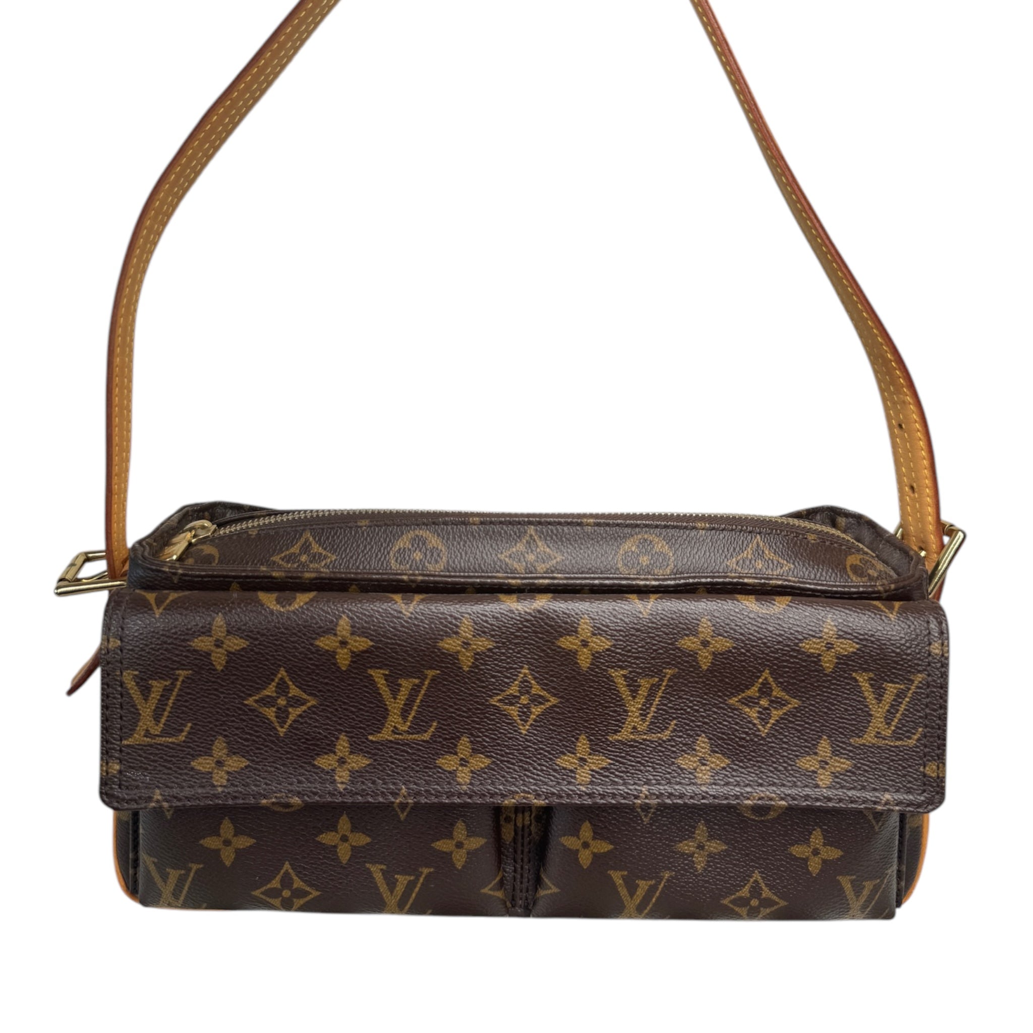 PRE-OWNED LV Monogram Canvas Viva-Cite MM Shoulder Bag