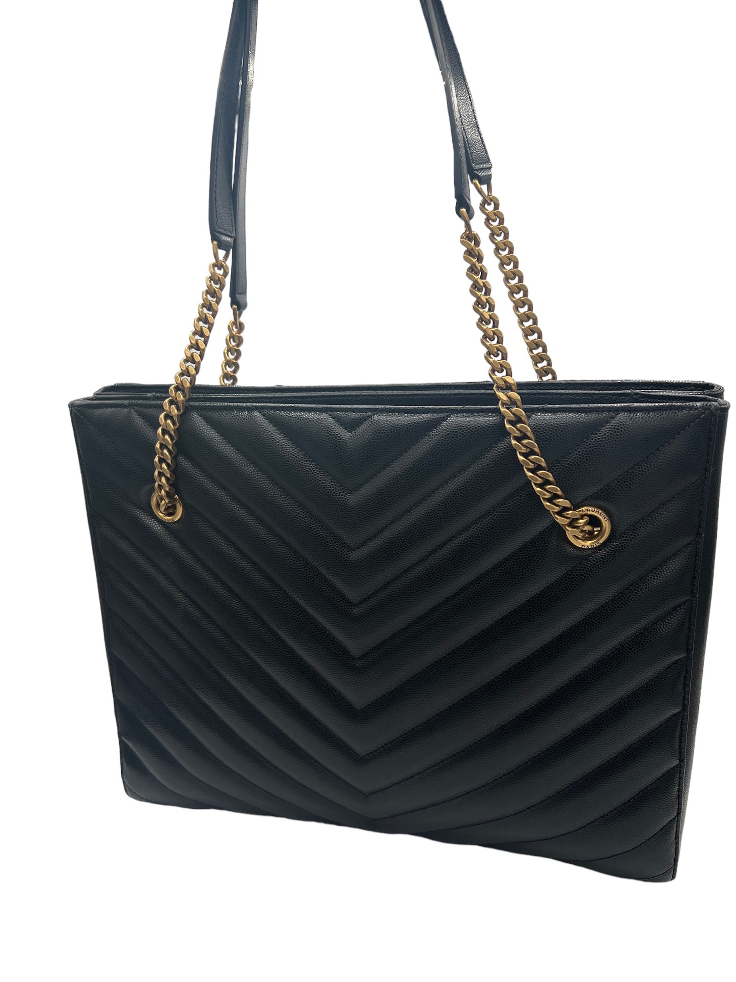 SAINT LAURENT - Tribeca Shopping Tote Matelasse Chevron Leather Medium