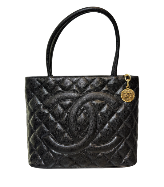 CHANEL - Medallion Tote Quilted Caviar