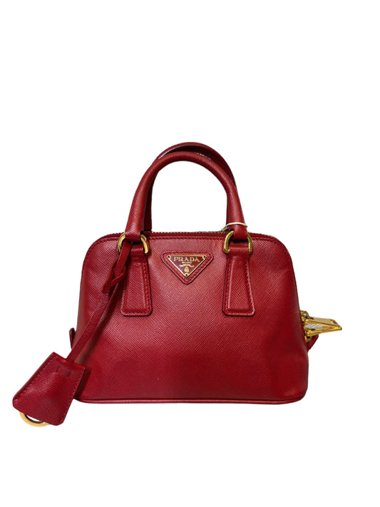 PRADA - Promenade Bag Saffiano Red Leather Mini