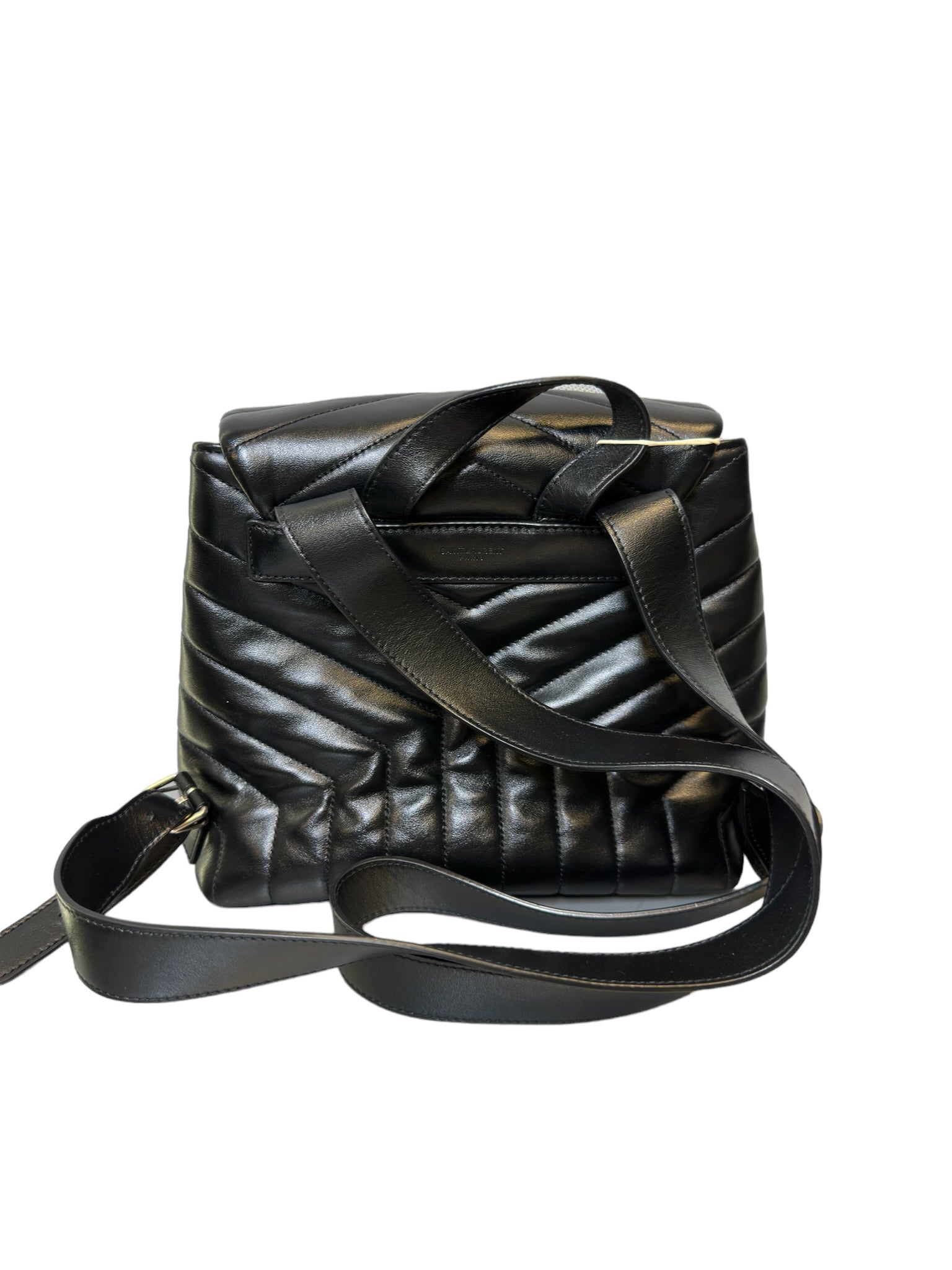 SAINT LAURENT - Loulou Backpack Metalasse Chevron Leather Small