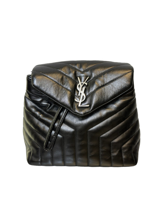 SAINT LAURENT - Loulou Backpack Metalasse Chevron Leather Small