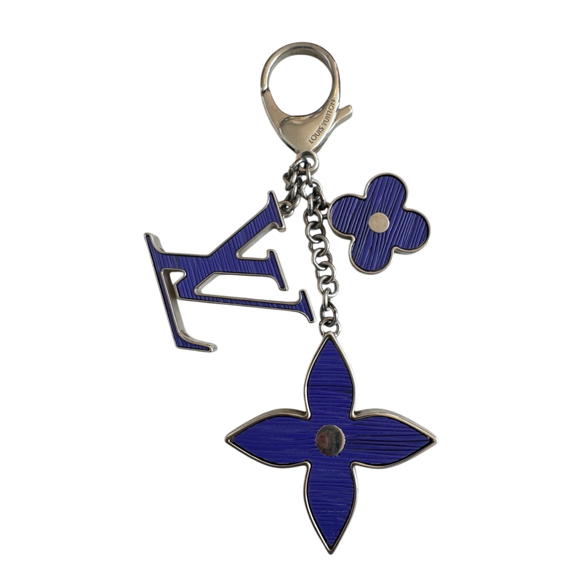 PRE-OWNED LV Monogram Purple Epi Leather Bag Charm