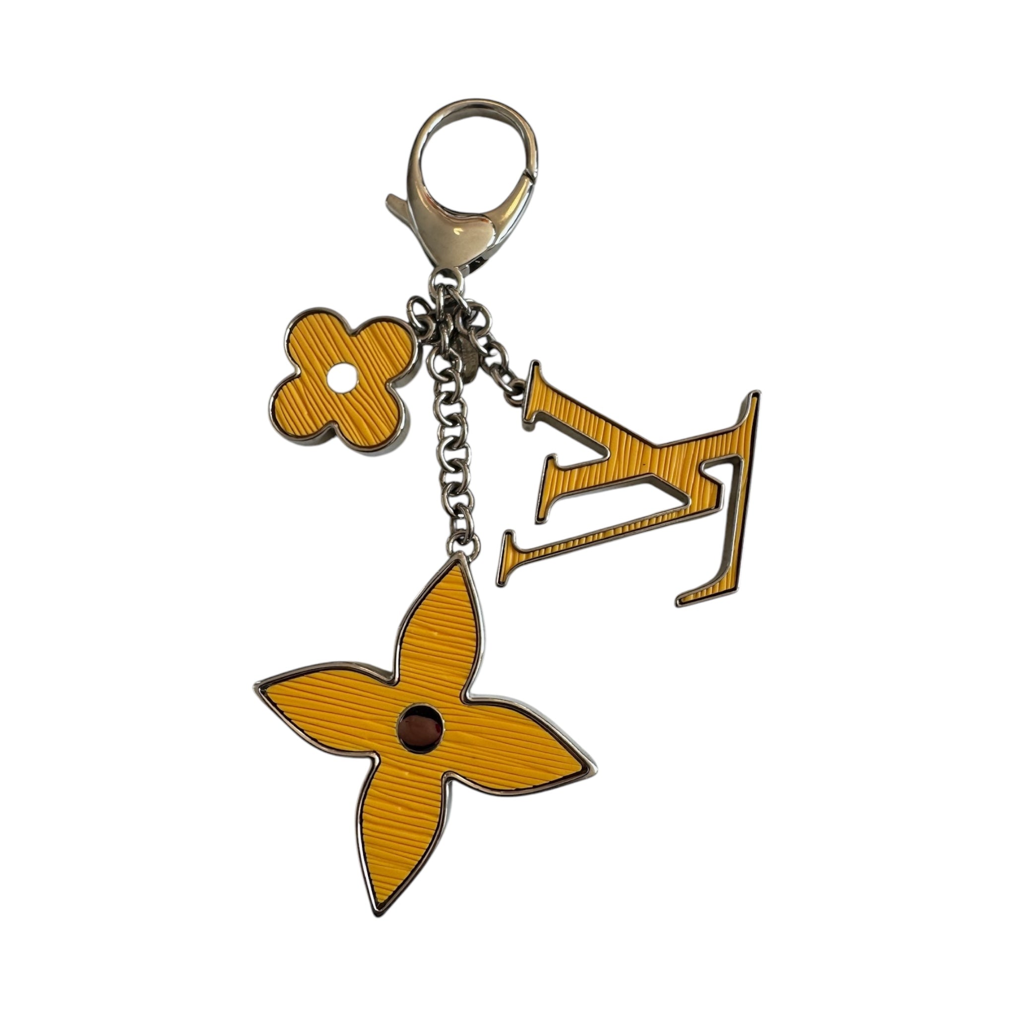 PRE-OWNED LV Monogram Yellow Epi Leather Bag Charm